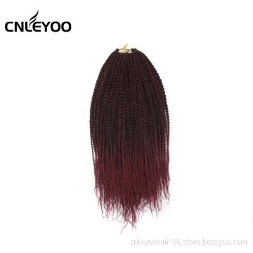 Factory Red Senegalese Twist Crochet Hair Extension 12 Inch 18 inch 22 inch Small Senegalese Twist Croche Hair